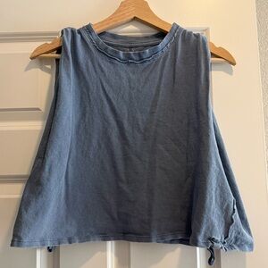 WTF Blue Sleeveless Women's Top